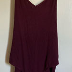 American Eagle Soft & Sexy  Maroon Ribbed Bodysuit w/ Lace Up Back #MBG Photo 0