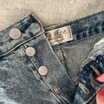 Free People high waisted mid blue raw hem shorts NWT size 26 Photo 4