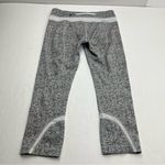 Lululemon  Run Inspire Crop II Black Grey White Speckled Capri Legging Size 6‎ Photo 12
