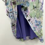 Coldwater Creek  Womens Silk Midi Skirt M Floral Fairy Purple Pastel Cottagecore Photo 3