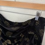 Tularosa Katie black velvet gold paisley studded wrap mini skirt boho XL Photo 6