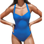 Cupshe  Women's Blue Sweetheart Tummy Control One-Piece XL Photo 0