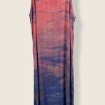 Sam & Lavi Sunset Soiree Frayed Ombre Maxi Dress Pink Size L Photo 4