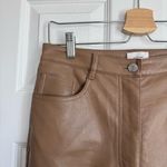 Wilfred ARITZIA  The Melina High Waisted Vegan Leather Pants Taupe Size 8 Tall Photo 10