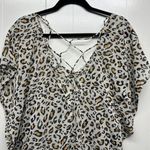 Palisides Beach Club Anima Print Women's Bikini Cover Up Size XS/S Brown Photo 6