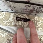 J. McLaughlin Women’s Pants Size 4 Beige White Floral Print Straight Leg Stretch Photo 1