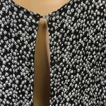 Sweet Lovely by Jen Floral V Neck Ruffle Romper Pocket Dress Black White 1XL Size 1X Photo 7