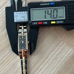 Seiko Ladies Luxury Watch Two-Tone Bracelet Black Rectangular Dial Gold Markers Photo 11