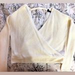 Knit Sweater Crop Top Tan Size L Photo 1