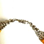 Orange yellow and purple beaded multi strand necklace Photo 4