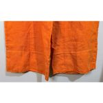 ZARA  Women's Orange Linen Wide Leg Pull on Pants Size Medium Photo 1