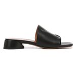 Franco Sarto  Women's Loran Stacked Heel Slide Dress Sandals-Blk Leather-Size 7.5 Photo 1