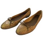 Stuart Weitzman  Casino Gold Sequin Ballet Flats Size 8 Photo 1