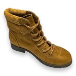 st. john's bay Womens Boots Sz 6.5 Yumma Cognac Stacked Heel Lace Up Brown NEW Photo 7