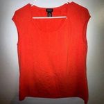 Evie women’s orange red Knit wide Tank Top Size XL‎ summer colorful round neck Photo 0