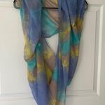 Multicolor Infinity Lightweight Scarf with Pastel Colors Blue Photo 0