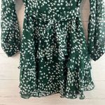 Allison New York Green White Floral Print Faux Wrap Dress Size S Photo 3