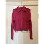 Free People Everyday Cloud Hot Pink pullover Cable Knit Soft Sweater size Small Photo 1