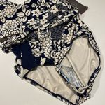 Vince Camuto  floral wrap one piece bathing suit swim NWT 4 navy white Photo 1