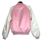 NY Yankees Cooperstown Collection GIII Carl Banks pink satin bomber jacket Large Photo 2