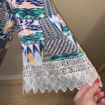 West Loop  triangular patterned lace sleeve hem tunic blouse Photo 3