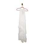 Anthropologie NWT Forever That Girl White Tiered Ruffled Halter Maxi Dress XS Photo 3