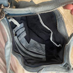 Latico Bianca Distressed Blue Leather Hobo Shoulder Bag Purse with Front Pocket Photo 3