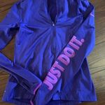 Nike Women’s pro purple long sleeve fleece running pullover Photo 0