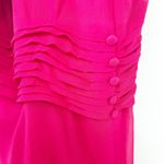 Ann Taylor Womens Vintage 100% Silk Chiffon V-Neck Sleeveless Dress Size 6 Pink Photo 4