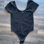 American Eagle  Bodysuit Short Sleeve Black Photo 0