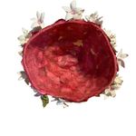 VINTAGE CIRCA 1960'S HANDCRAFTED PINK W/SILK FLOWERS CLOCHE HAT Photo 6