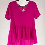 CARAMELA Chic Pink Peplum Top - Stylish & Comfortable Photo 0