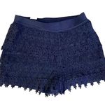 EXPRESS  lacy shorts Navy Women’s size XS NWT Feminine Neutral Classy Photo 0