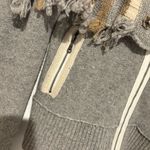 Free People Wool Shawl Knit Collar Zip Sweater grey size XS Photo 3