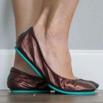 Tieks  Sz 8 Ballet Flat Rasberry Truffle Brown Metallic Leather By Gavrieli RARE Photo 0