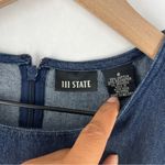 Vintage 111 State Stretch Blue Denim Sleeveless Midi Sheath Dress Size 6 Photo 4