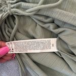 Forever 21  Sage Green Ruching Side Tie Long Sleeve Mini Dress Casual Size Small Photo 11