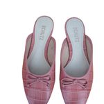 Schutz "Carlene" Rosa Croc Embossed Mule Ballet Flats Sz 6B Photo 2