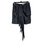 House Of CB  Skirt Women Small Black‎ Tweed Draped Fringe Mini Sexy Preppy Photo 1