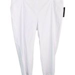 Ashley Stewart  Pants Size 28 White Seersucker Ankle Length Pants New Photo 4