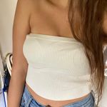 Forever 21 White Ribbed Tube Top Photo 0