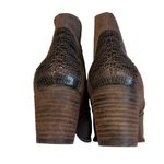 Marc Fisher  Brown Burnished Suede Contrast Stefani Western Bootie, Sz 7.5 Photo 9