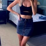 Garage Acid Washed Black Jean Mini Skirt Photo 0