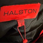 Halston Heritage HALSTON Women’s Sybil Crepe Sleeveless Asymmetrical Neck Gown Black 0 Photo 6