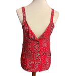 No Boundaries  Red Bandana Sleeveless Button Down Festival Western Top Size X-Sma Photo 2