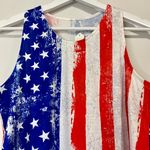 Women’s Sleeveless American Flag Tank Red White & Blue NWOT Multiple Photo 1