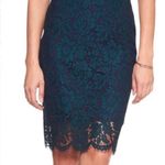 Banana Republic Navy & Teal Lace Pencil Skirt Photo 1