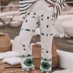 ZARA  Embroidered Linen Blend Pants White Green Aztec Design Pocket Blogger Fav S Photo 15