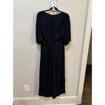 Kobi Halperin Mindy Cross Front Half Sleeve Wide Leg Black Jumpsuit Size Small Photo 4