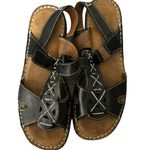 Natural Soul by Naturalizer Cosmo Black Leather Ankle Strap Comfort Sandals 8M Photo 10